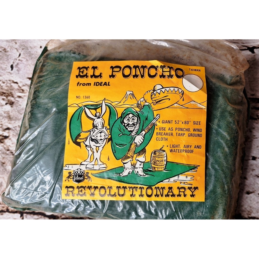 El Poncho from Ideal Giant 52" x 80" size Poncho Windbreaker Tarp Ground Cloth